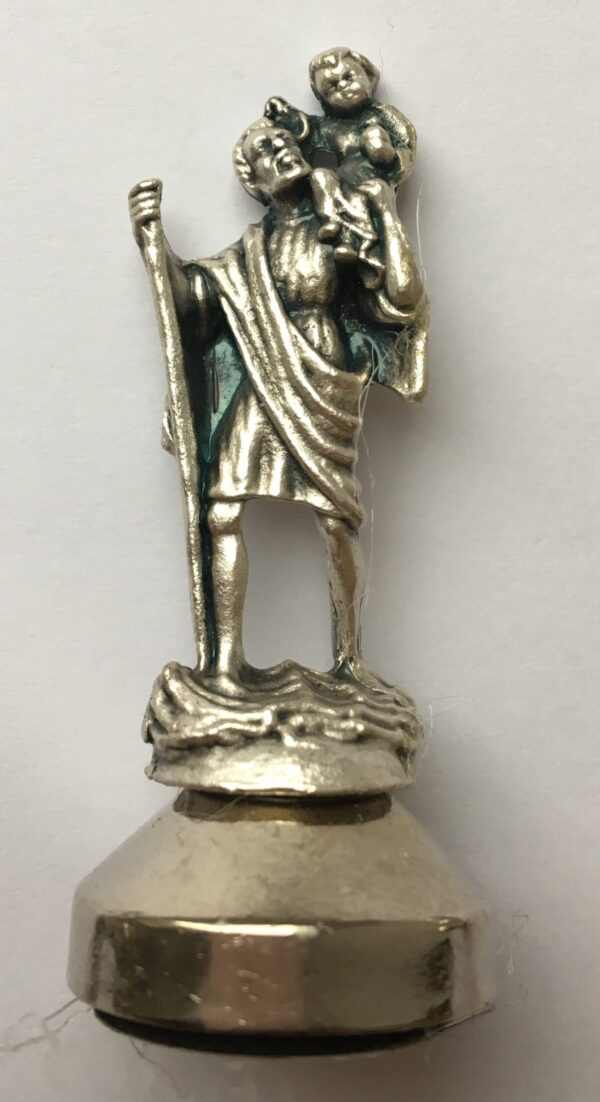 Mini Statue With Magnetic Base - St Christopher